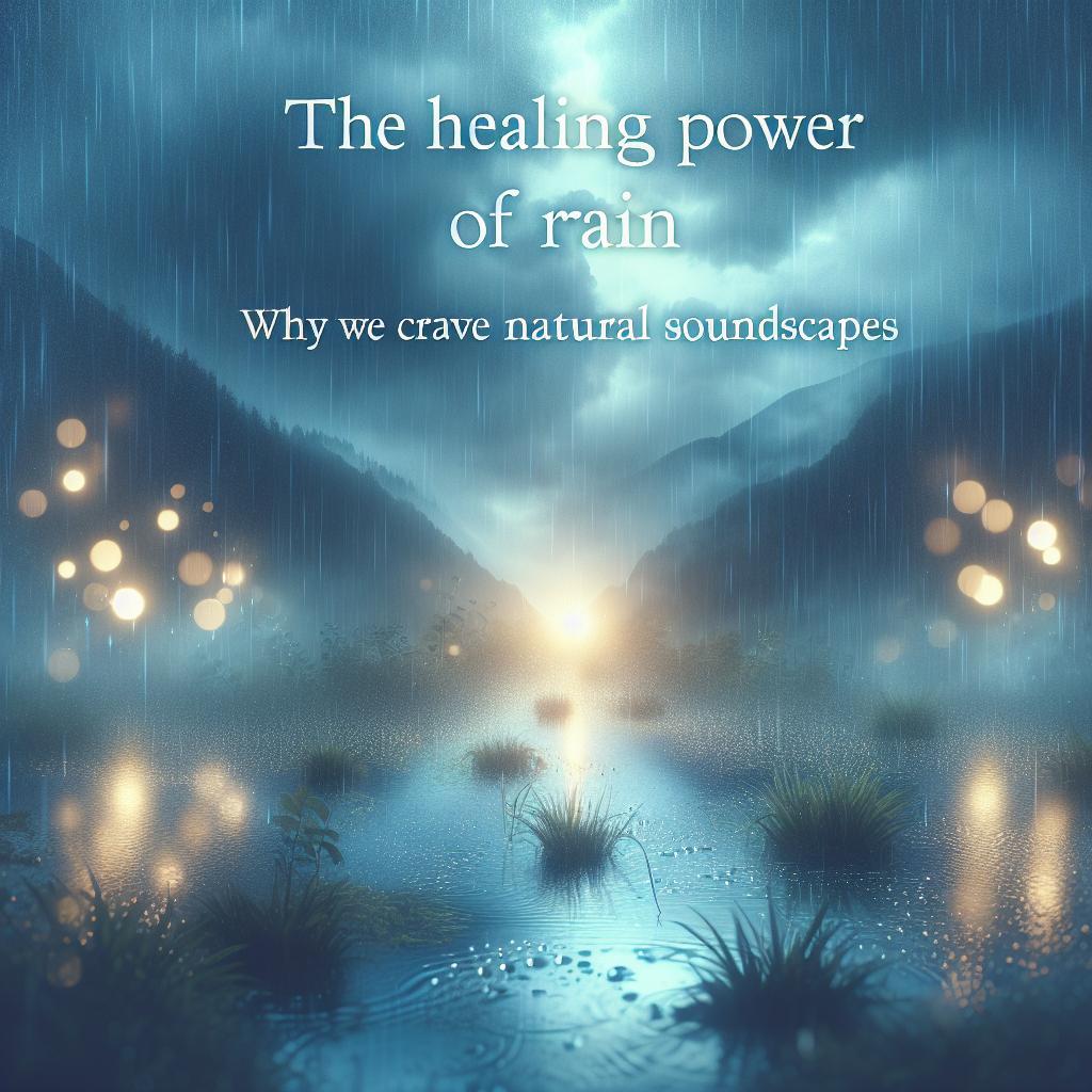 The Healing Power of Rain: Why we Crave Natural Soundscapes