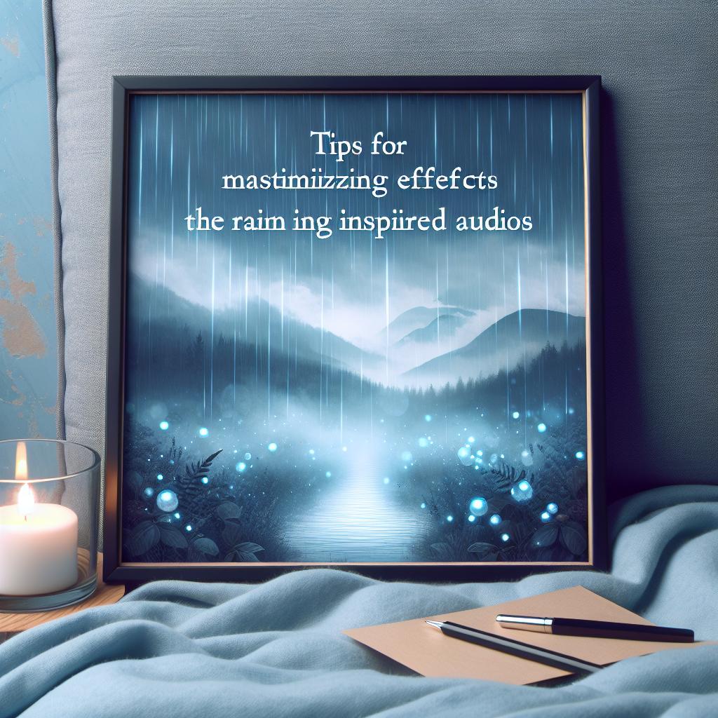 Tips for Maximizing the Calming Effects of Rain Inspired Audios